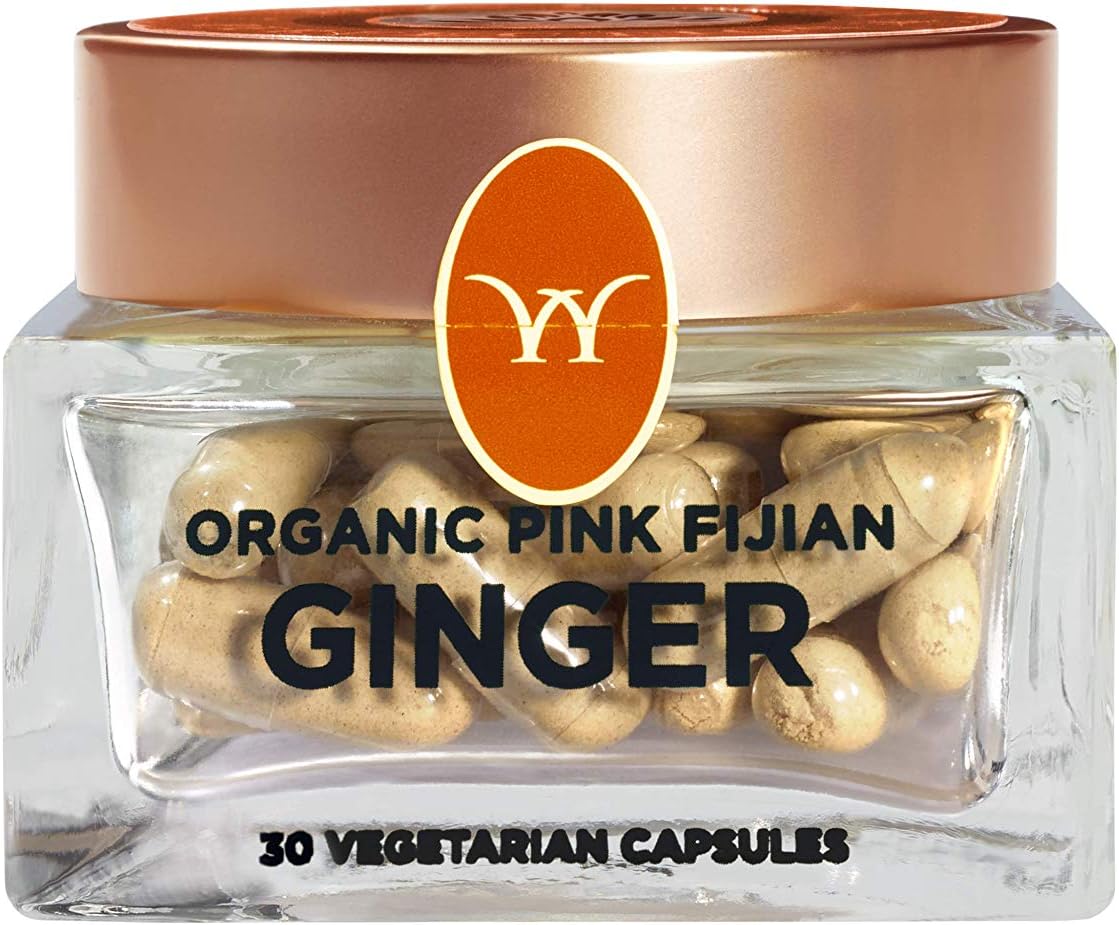 Organic Pink Fijian Capsules, Ginger, 30 Count
