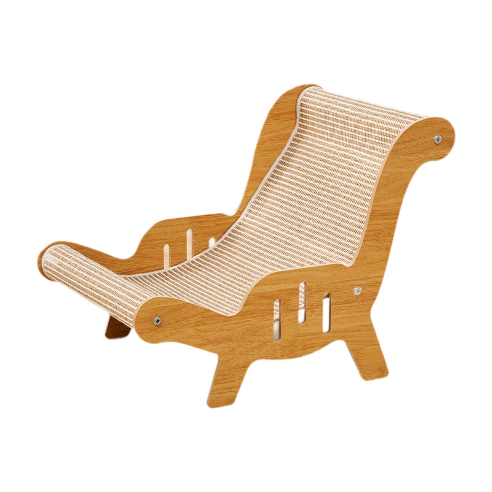 Silla para gatos de interior mueble de doble proposito y rascador marron