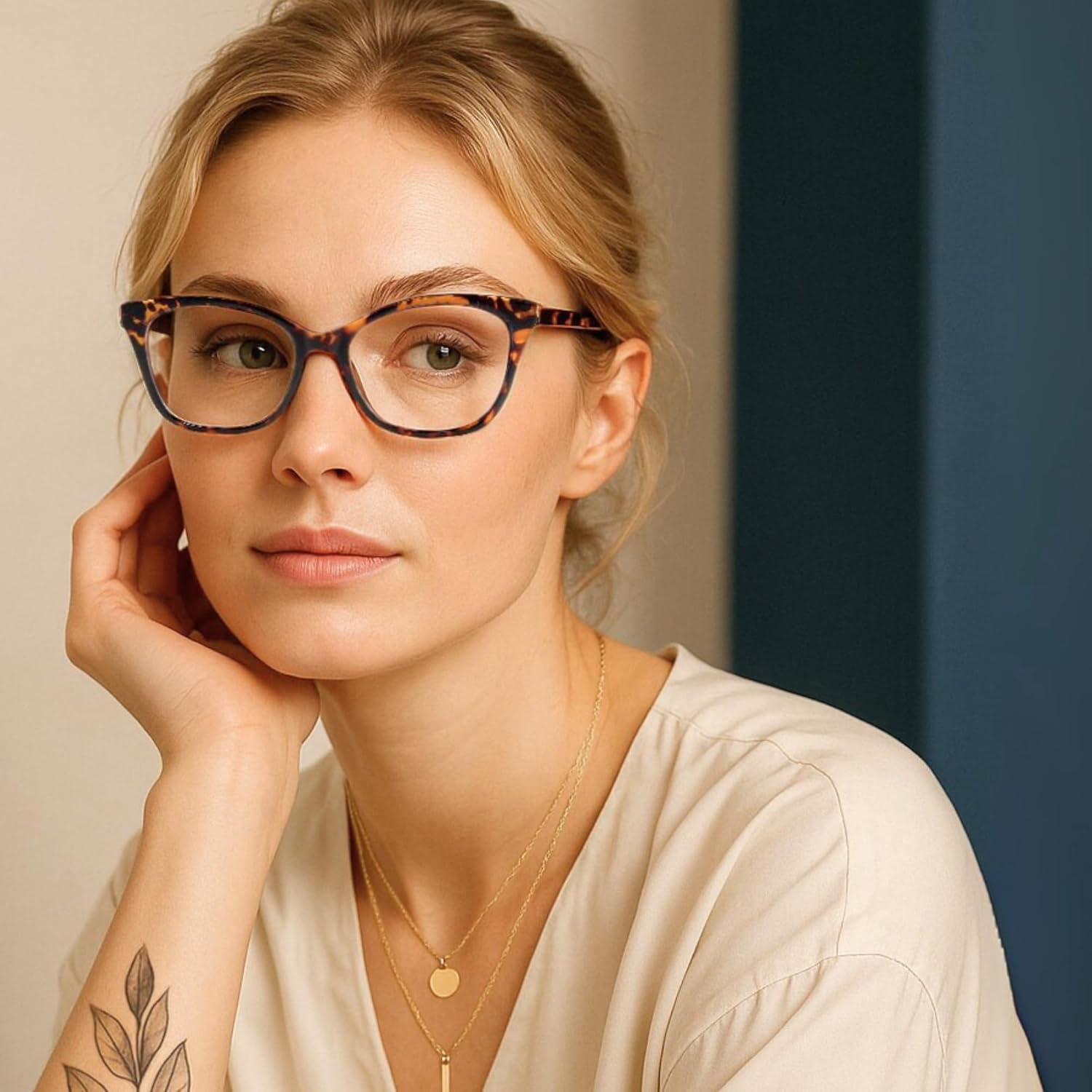 2SeeLife Large Cat Eye Reading Glasses For Women - Medium-Wide Faces, Durable Frame, Spring Hinges - Image 3