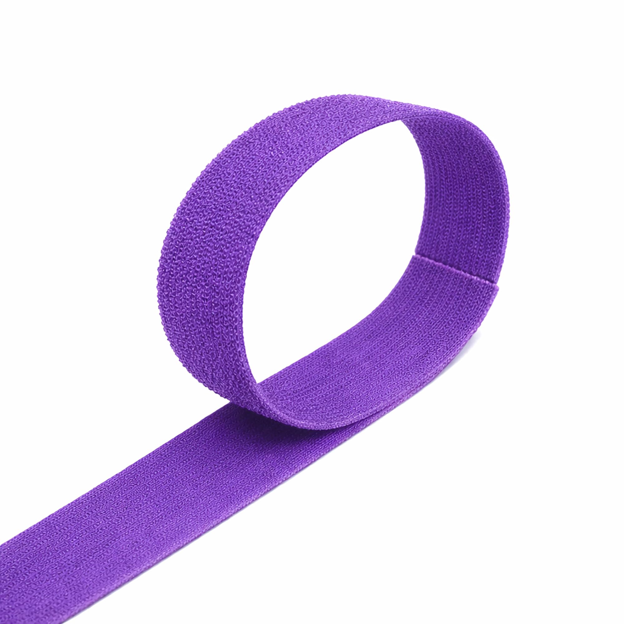 VELCRO® Brand ONE-WRAP® Back-to-Back Tape Roll, 20mm Wide Reusable Self-Gripping Cable Wrap for Cable Management, Cut-to-Length Hook & Loop Strap, Pre-Packed 1m–25m Roll Options (Purple, 20MMX25M)