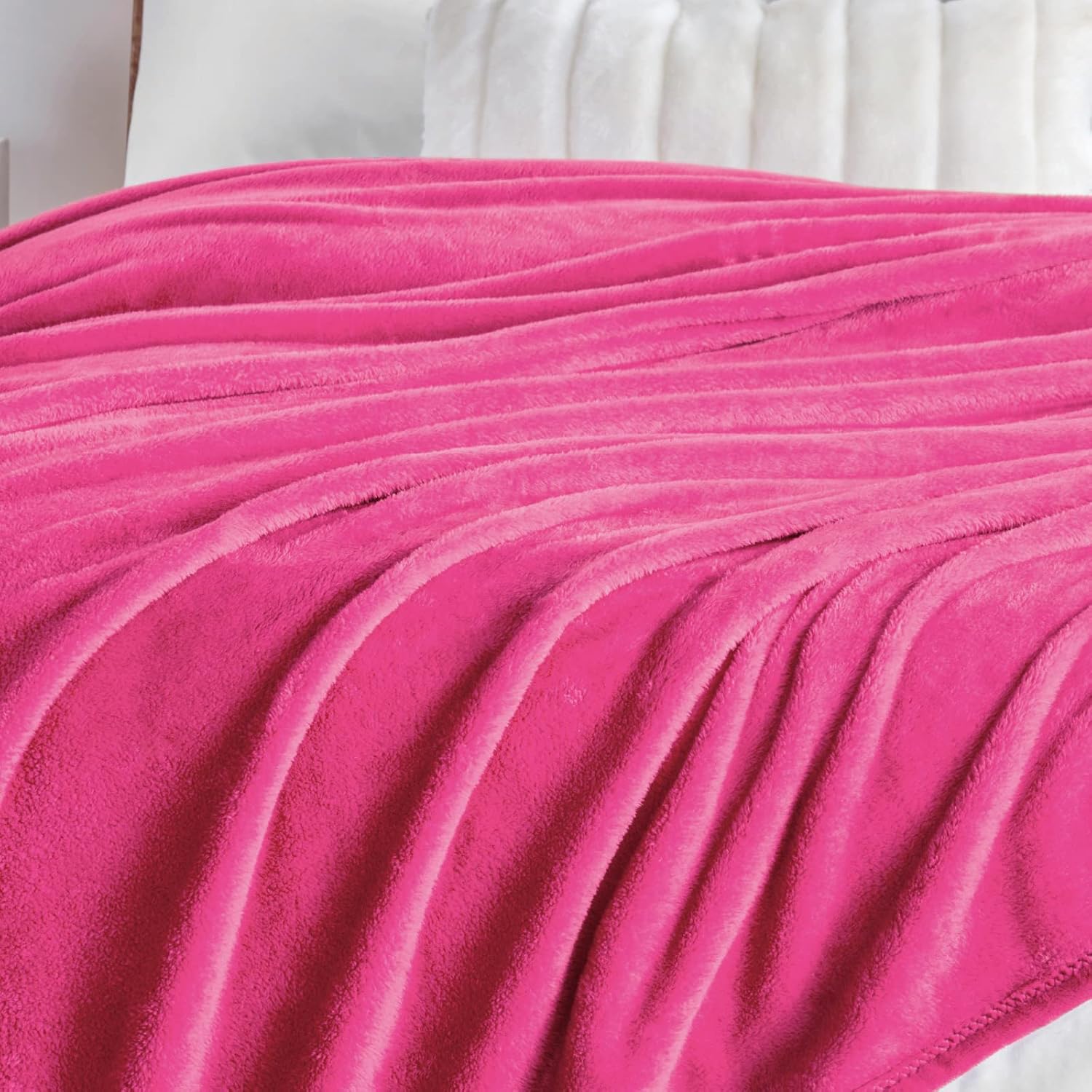 Walensee Fleece Blanket Plush Throw Fuzzy Lightweight (King Size 108x90 Hot Pink) Super Soft Microfiber Flannel Blankets for Couch, Bed, Sofa Ultra Luxurious Warm and Cozy for All Seasons - Image 9