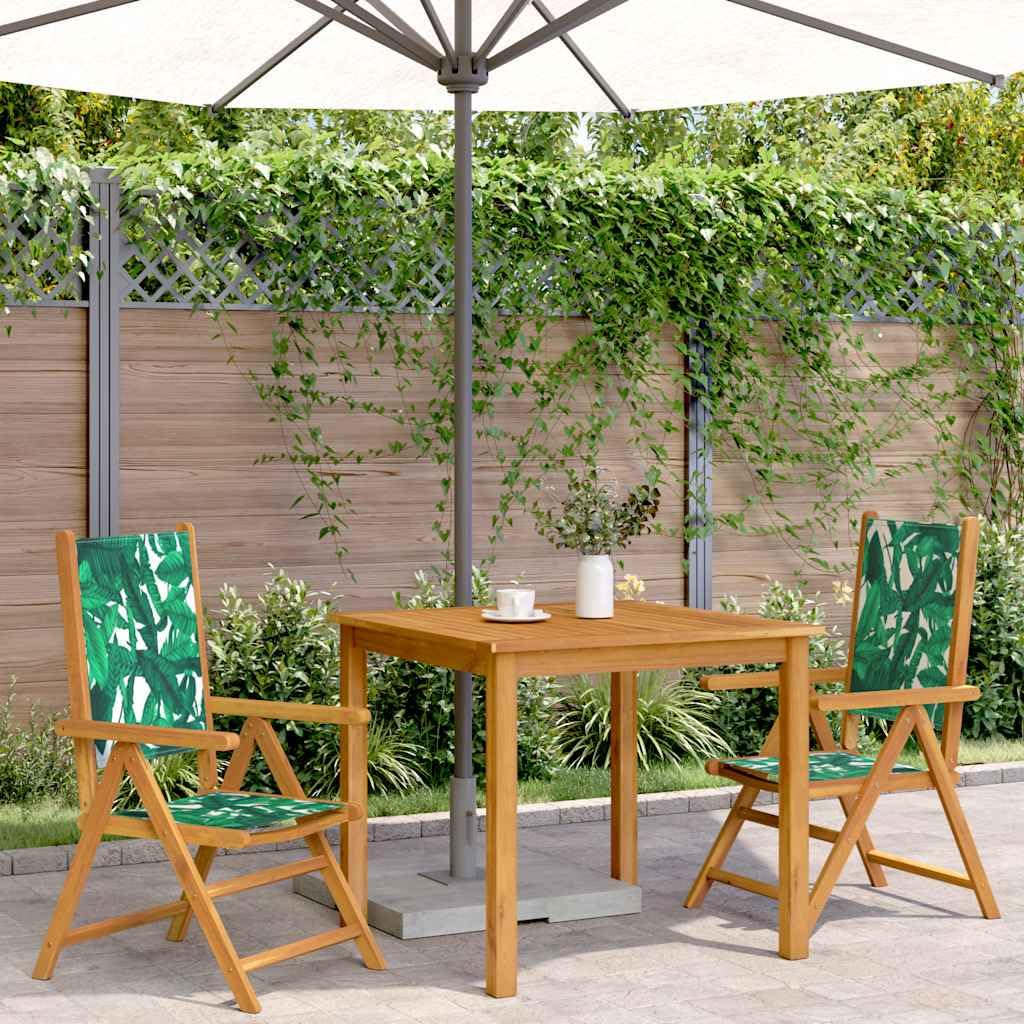 2er Set Gartenstühle Klappbar Akazienholz Massiv Grün