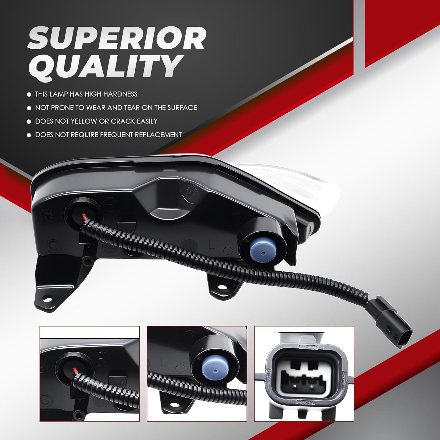 4PCS Fog Light Turn Signal Lamp Compatible with Q50 Q50S Sport 2014-2020 Front Bumper Fog lamp Replace 261354GA1A 261304GA0A Left and Right Side