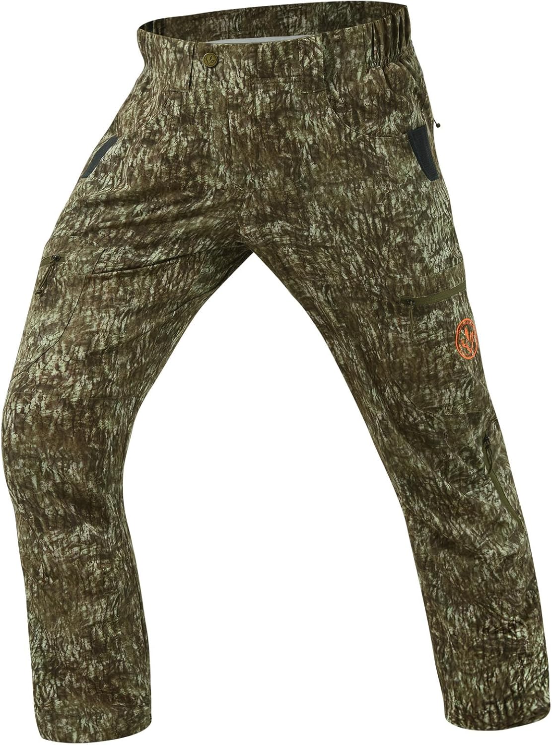 BASSDASH Invis 170 Men’s Lightweight Hunting Pants 4-Way Stretch Breathable Water Resistant for Turkey Early Season Spring