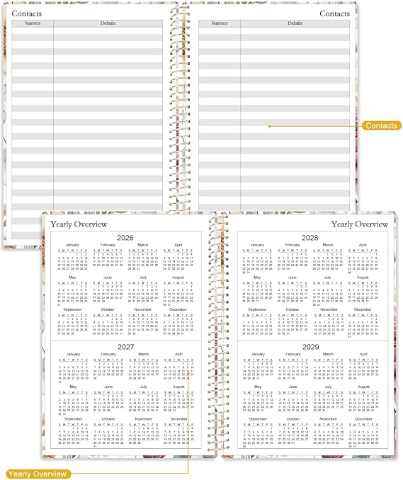 5 Year Journal | One Line a Day Jouranl | Quick and Easy Five Year Daily Journal System | Five Year Day by Day Planner for Woman & Man, 5.8 x8.5, Colorful Large Flower