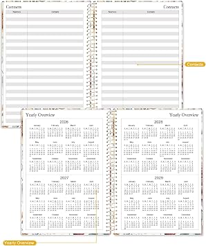 5 Year Journal | One Line a Day Jouranl | Quick and Easy Five Year Daily Journal System | Five Year Day by Day Planner for Woman & Man, 5.8 x8.5, Colorful Large Flower
