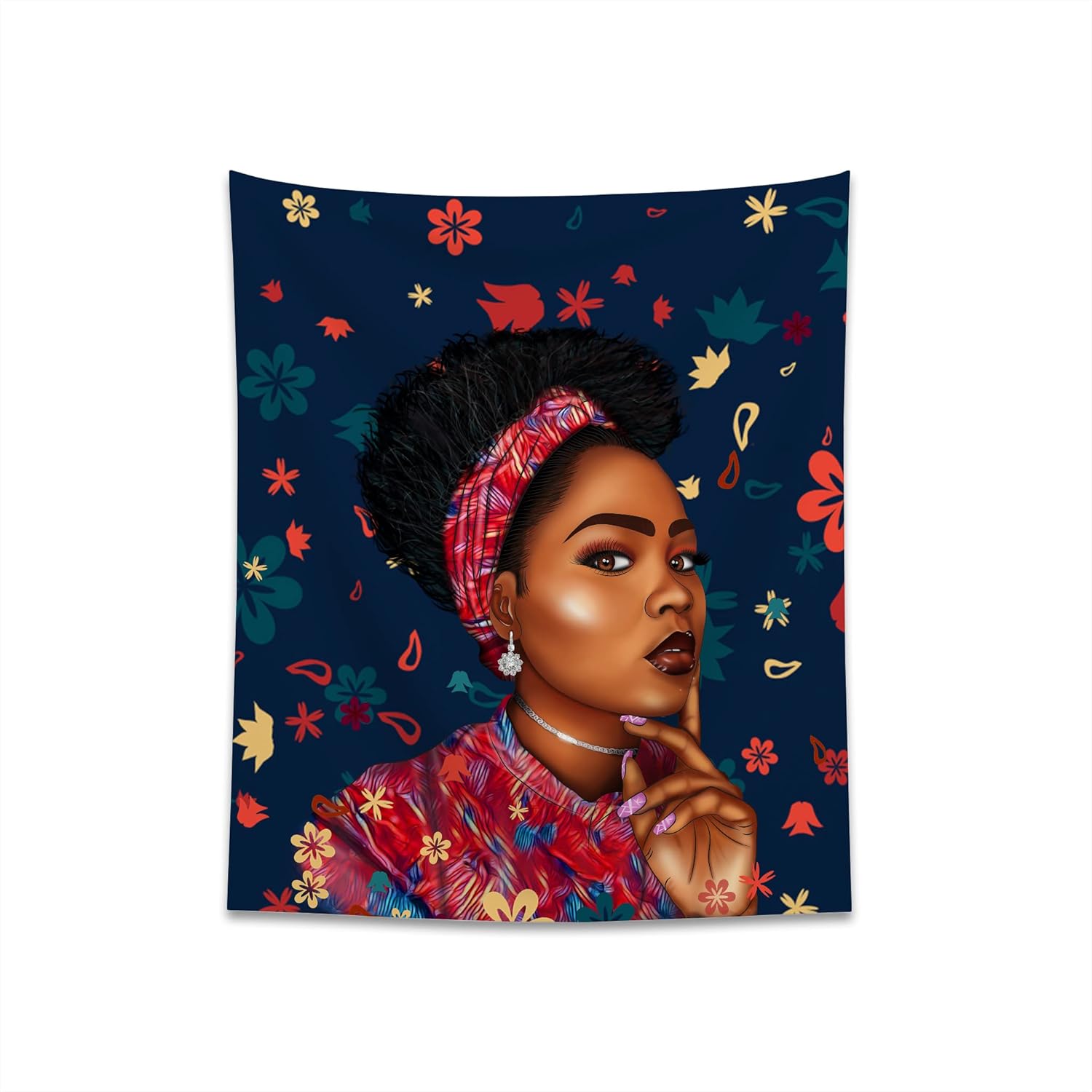 African American Girl Tapestry, African American Wall Art