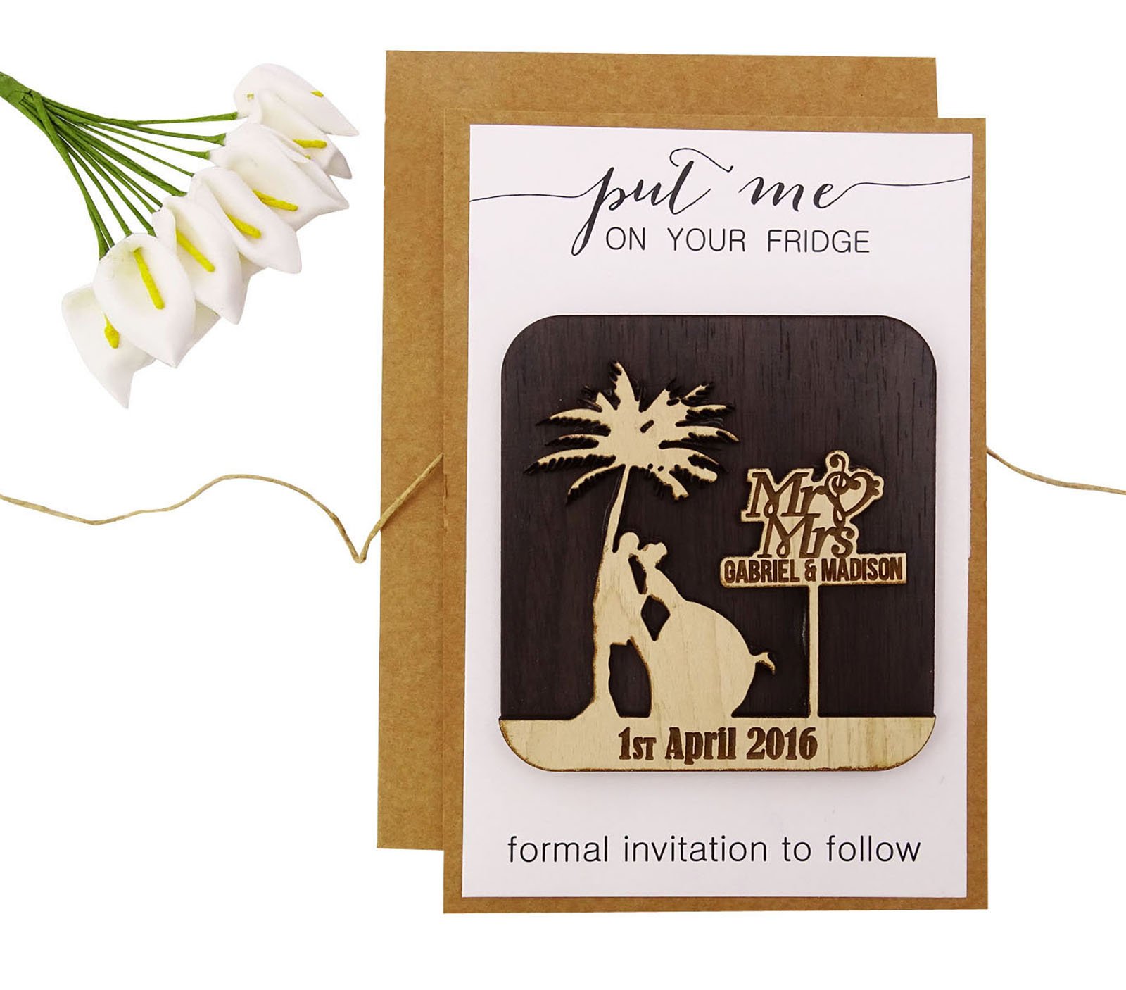 Darling Souvenir Rustikale Hochzeit Abwehr das Holz Magnet 45 Individuelle Gravur Holz Magnet Personalisierte Geschenke
