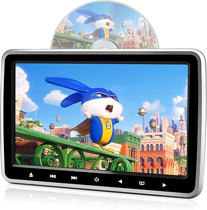 Amazon Co Jp Urvolax ヘッドレストモニター10 1インチ大画面モニター Hdmi対応 上側スロットイン式 車載用dvdプレーヤー Cprm対応 レジューム機能 マルチメディア対応可能 スピーカー内蔵 車載モニター 後部座席用 Ips液晶モニター タッチボタン操作 リージョンフリー