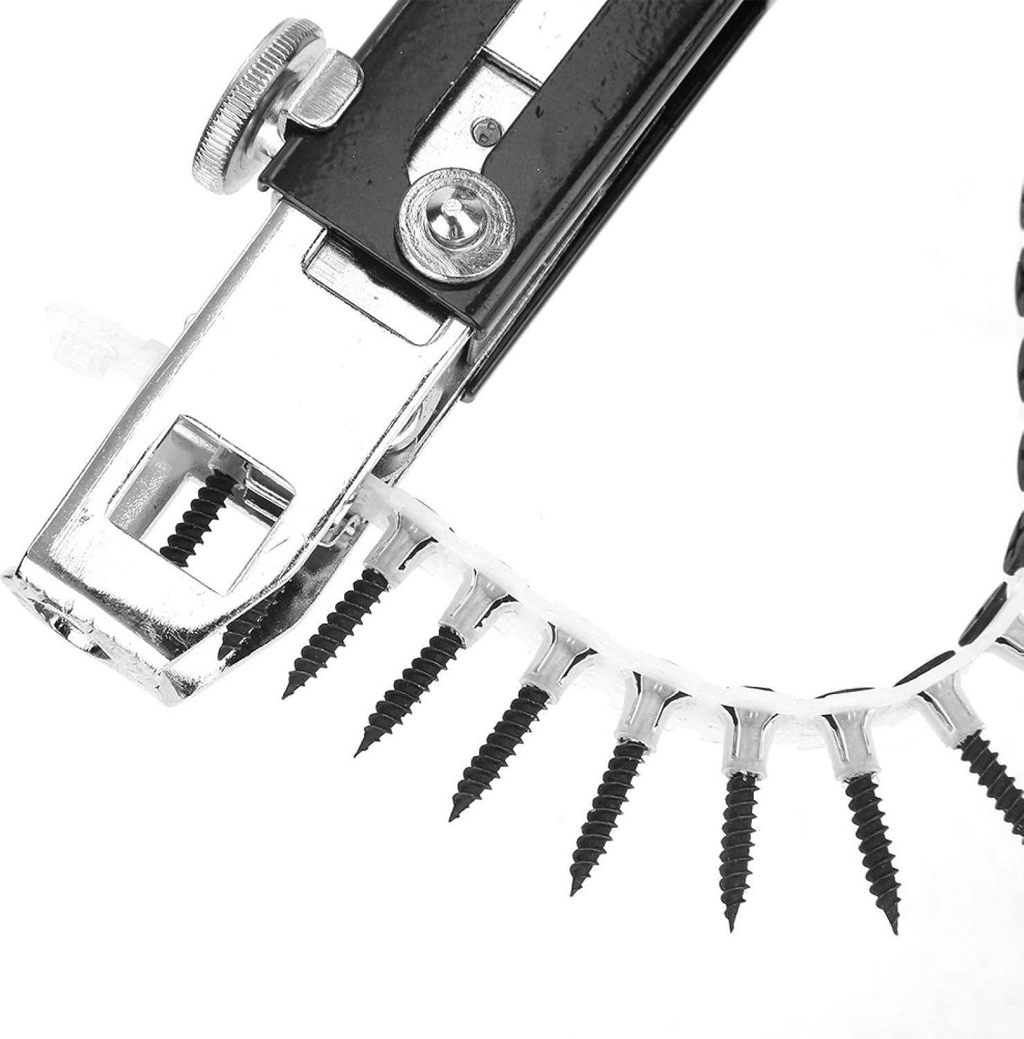 Oumefar Screw Chain Gun, Automatic Screw Spike Chain Drill Screw Chain for Electric Drill Attachment, Screw Drill Chain for Power Drill Gun Woodworking Tool