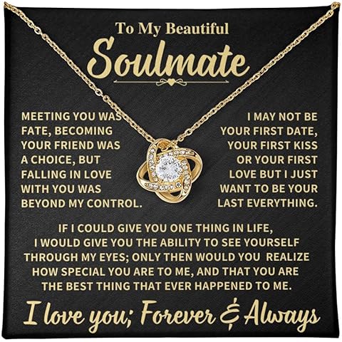 To My Soulmate Necklace for Her, Soulmate Jewelry, Soulmate Gifts for Her, Soulmate...
