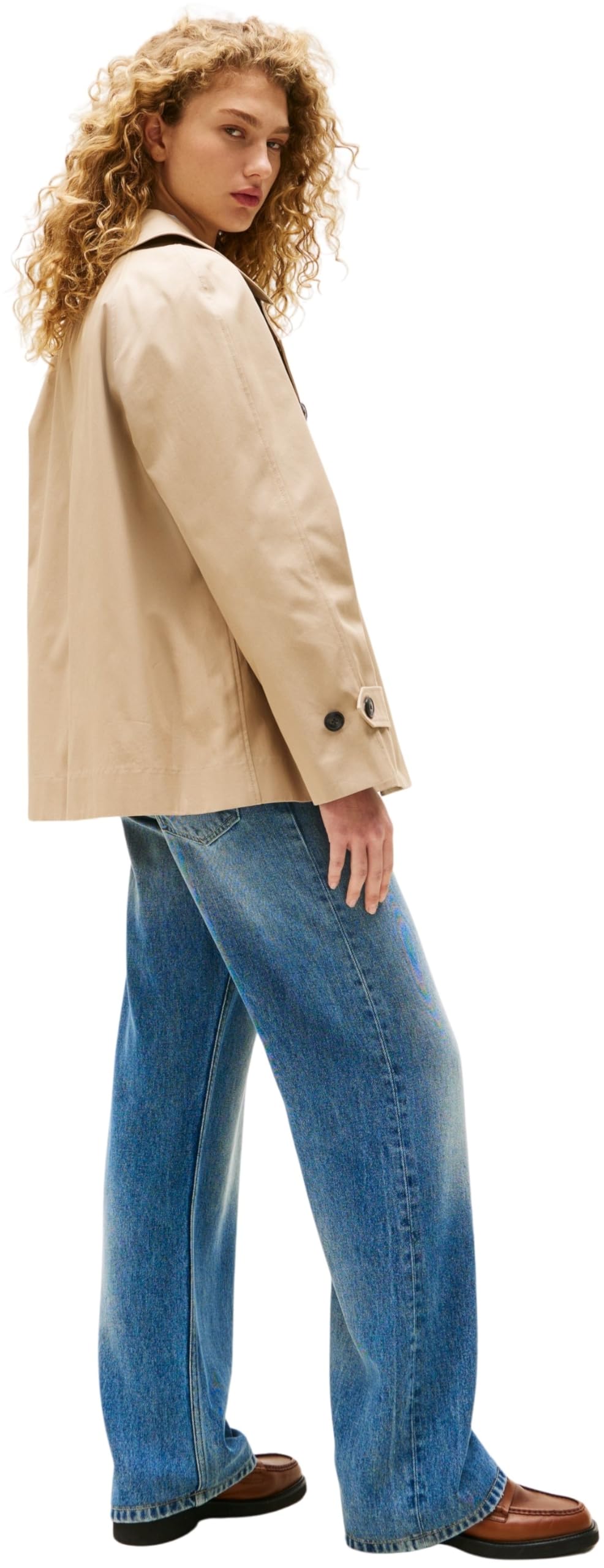 Tommy Hilfiger Damen Trenchcoat Cotton Short Kurz
