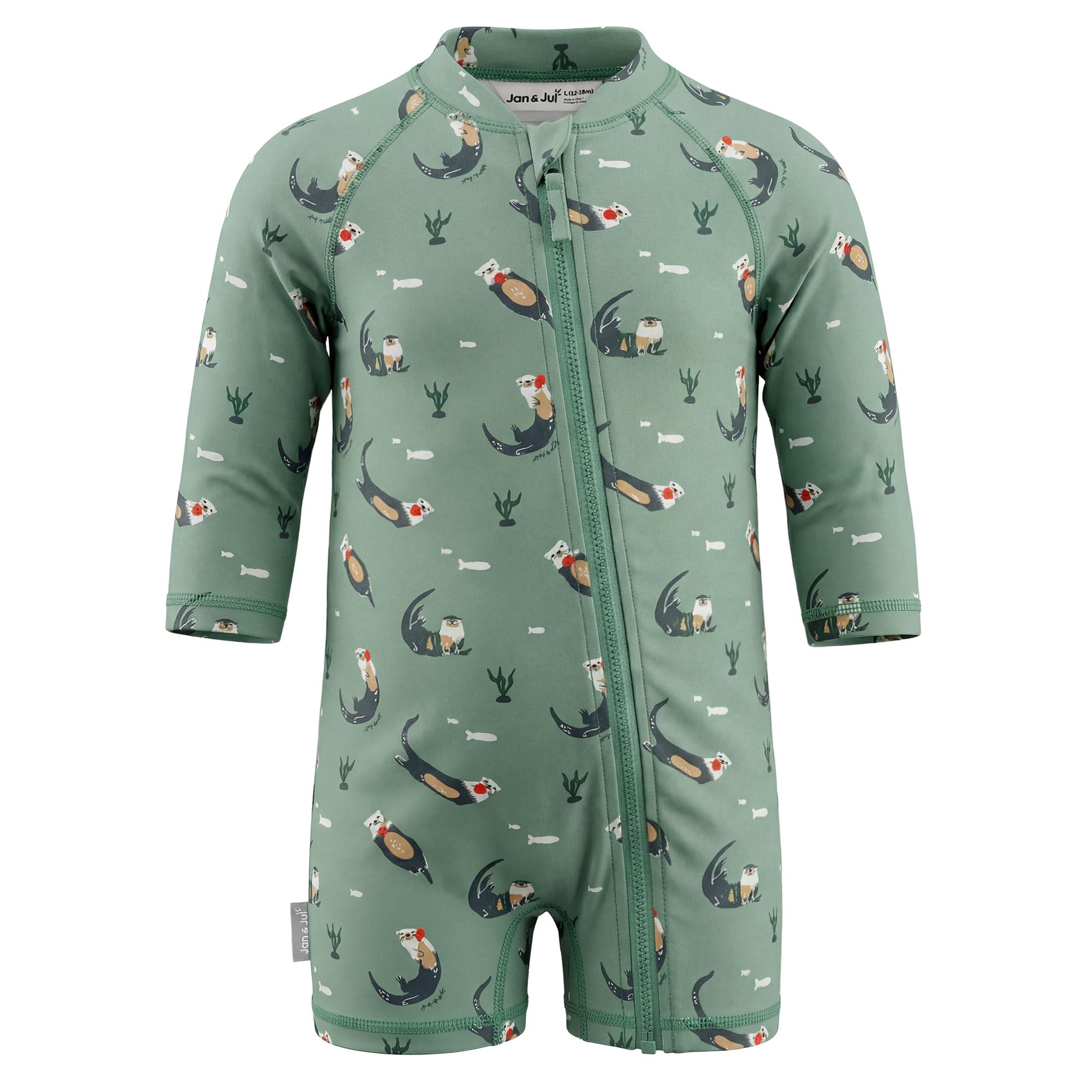 Jan & Jul Rashguard monoblocco per bambini con protezione UV per ragazzi e ragazze, Lontra, 18- 24 mesi