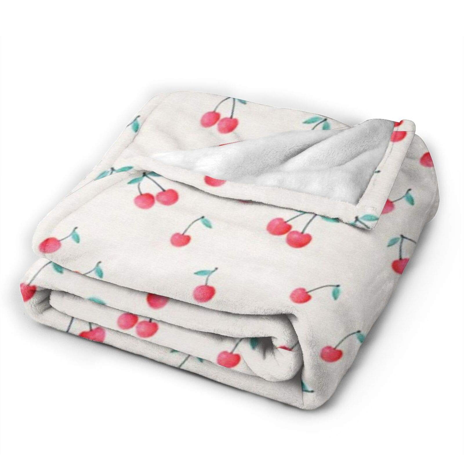 Amazon｜毛布 ピンクのさくらんぼ ブランケット シングル もうふ