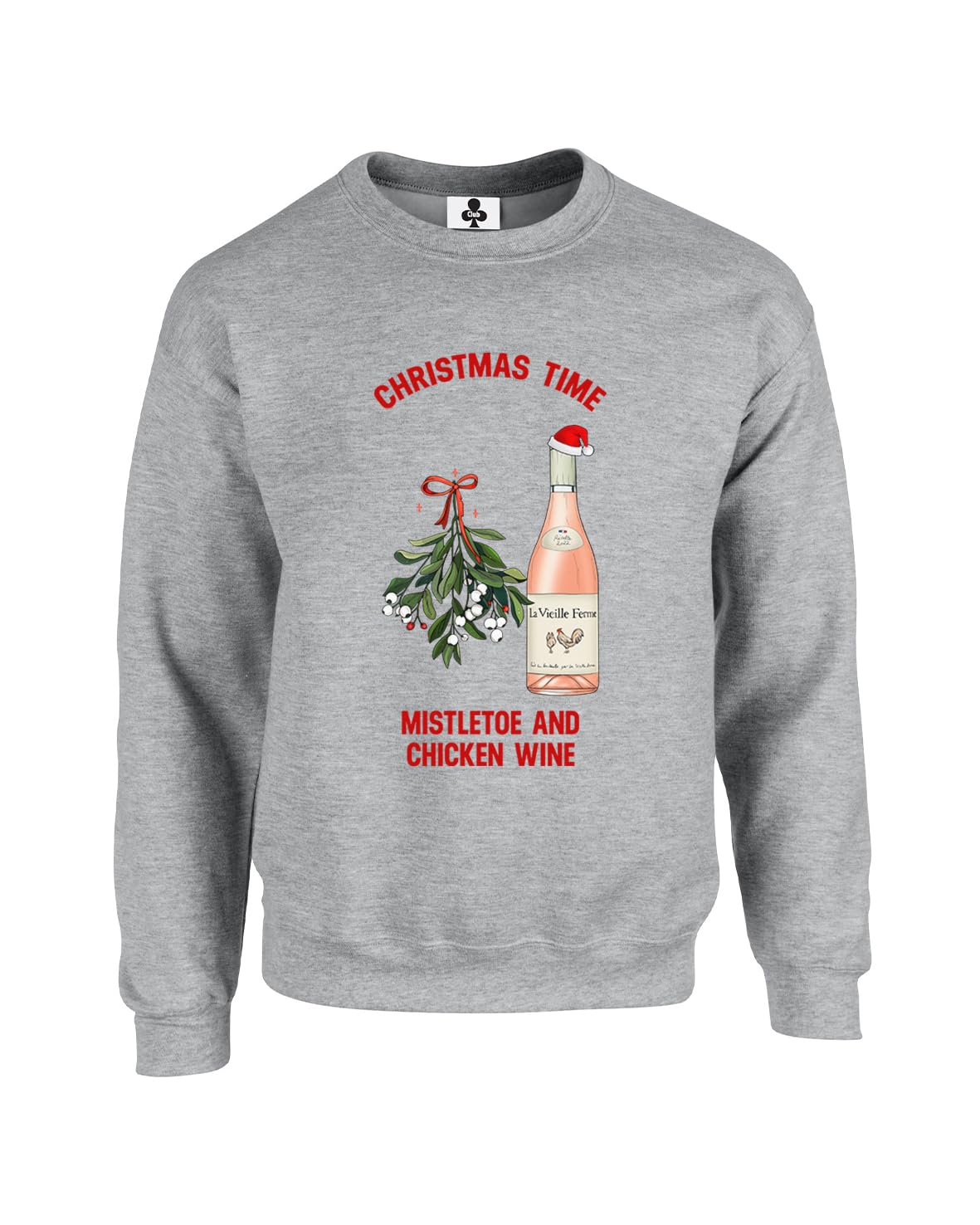 Taylor Brown Christmas time, chicken wine meme novelty xmas festive santa iconic rude joke cute Unisex Funny Adults Sweatshirt Jumper
