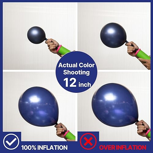 Miniatura 5 de PartyWoo Globos de color azul marino, 100 unidades, diferentes tamaños, paquete de 18, 12, 10, 5 pulgadas, kit de arco de globos azul oscuro perla