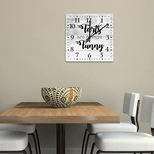 Miniatura 9 de COCOKEN Reloj de pared cuadrado Walk by Faith Not by Sight, reloj de pared grande con cita inspirada, 12 pulgadas, cuadrado, silencioso, sin tictac,