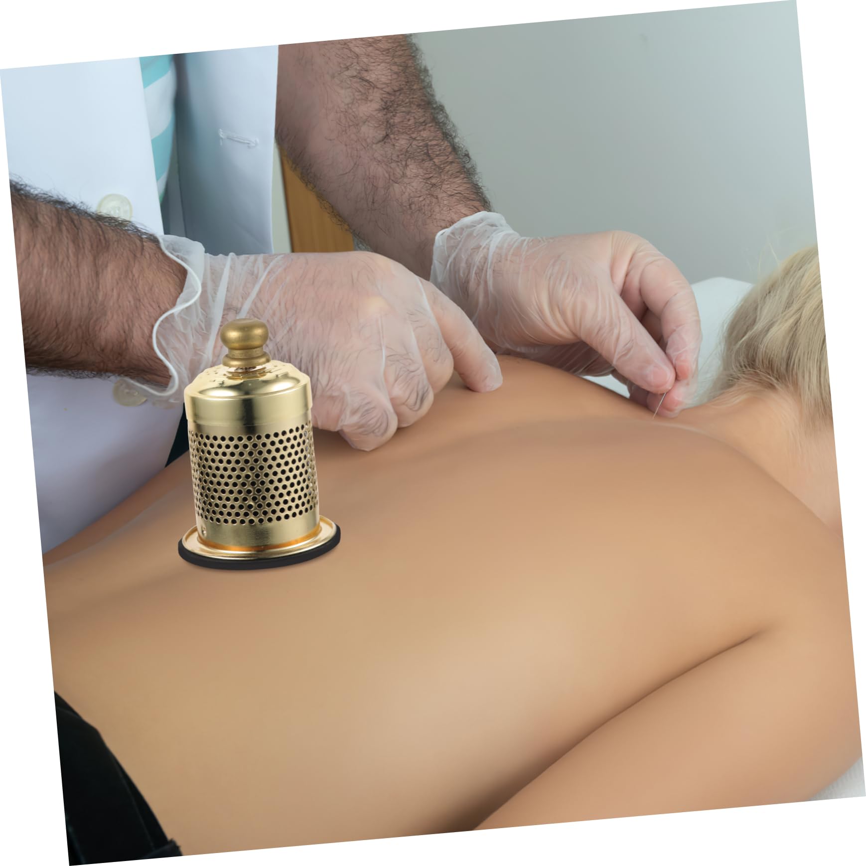 Veemoon 1pc Box for Therapy - Copper Holder for Neck - Shoulder Waist Legs Arms and Foot Relief – Enhance Acupoint Treatment and Relaxation