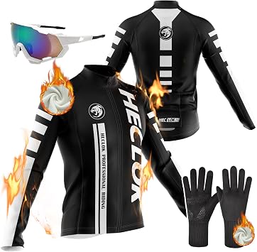 Mens Cycling Jersey, Windproof Warm Winter Cycle Tops, Long Sleeves Lightweight Thermal Bike Jacket, Windproof Bicycle Shirt for Riding, Running, Men s Winter Cycling Jersey