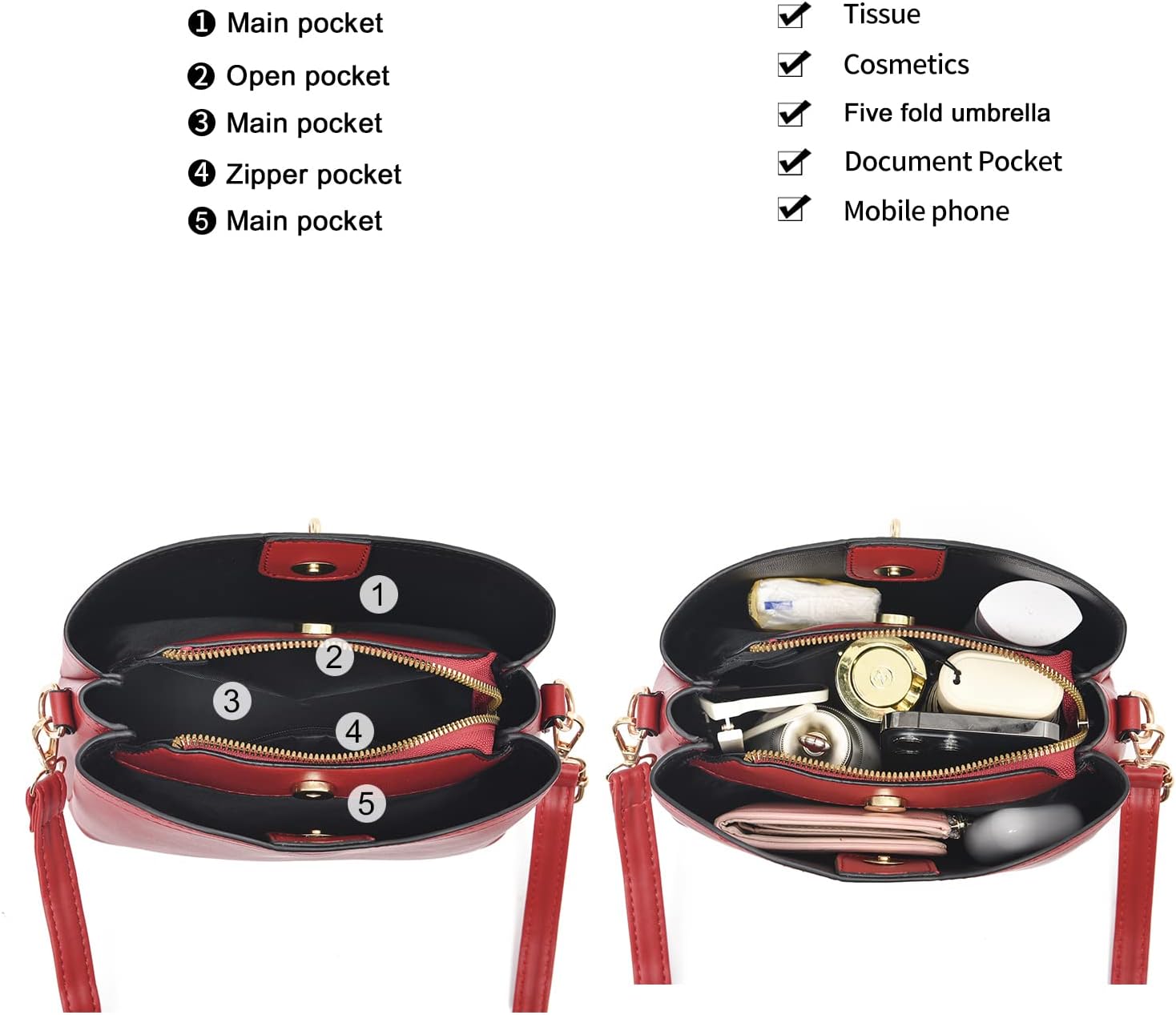 Xiaoyu Small Crossbody Bags for Women Fashion Purses for Teenage Girls Lightweight Handbags Shoulder Bag - Image 5