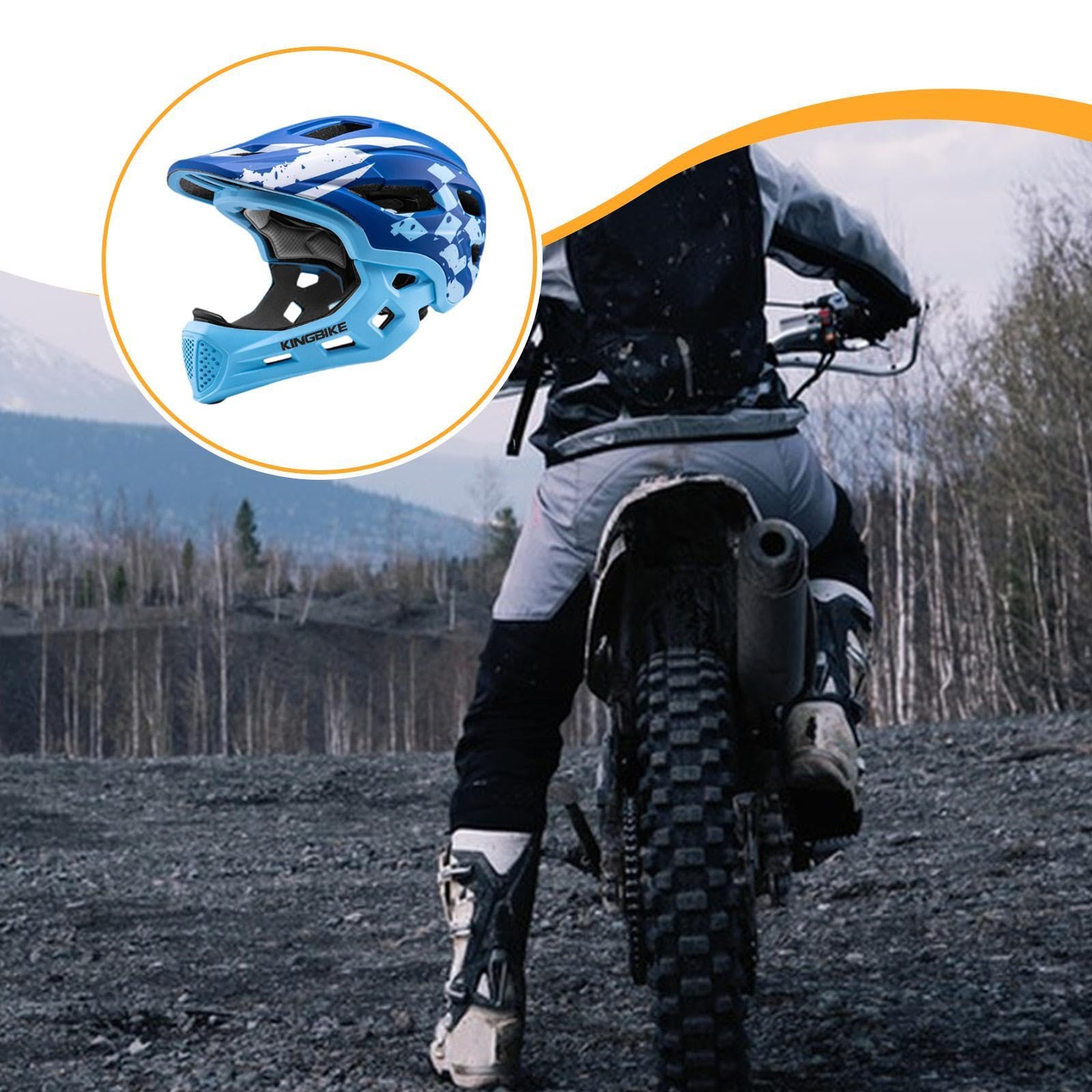 Harilla Casque de Vélo pour Enfants, Casque de Cyclisme pour Skateboard, Accessoires Cyclisme pour Enfants, Casque Intégral Réglable Antichoc pour Skateboard, Vélo, Roller, Bleu