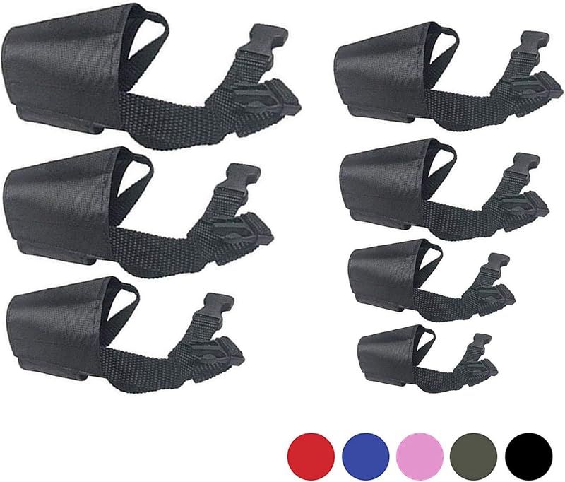 Traje De Bozales Para Perros - 7 Bozales Para Perros Bozal Para Mascotas De Ajuste Rápido Ajustable Para Evitar Morder, Ladrar Y Masticar Para Perros Pequeños, Medianos Y Grandes,Black