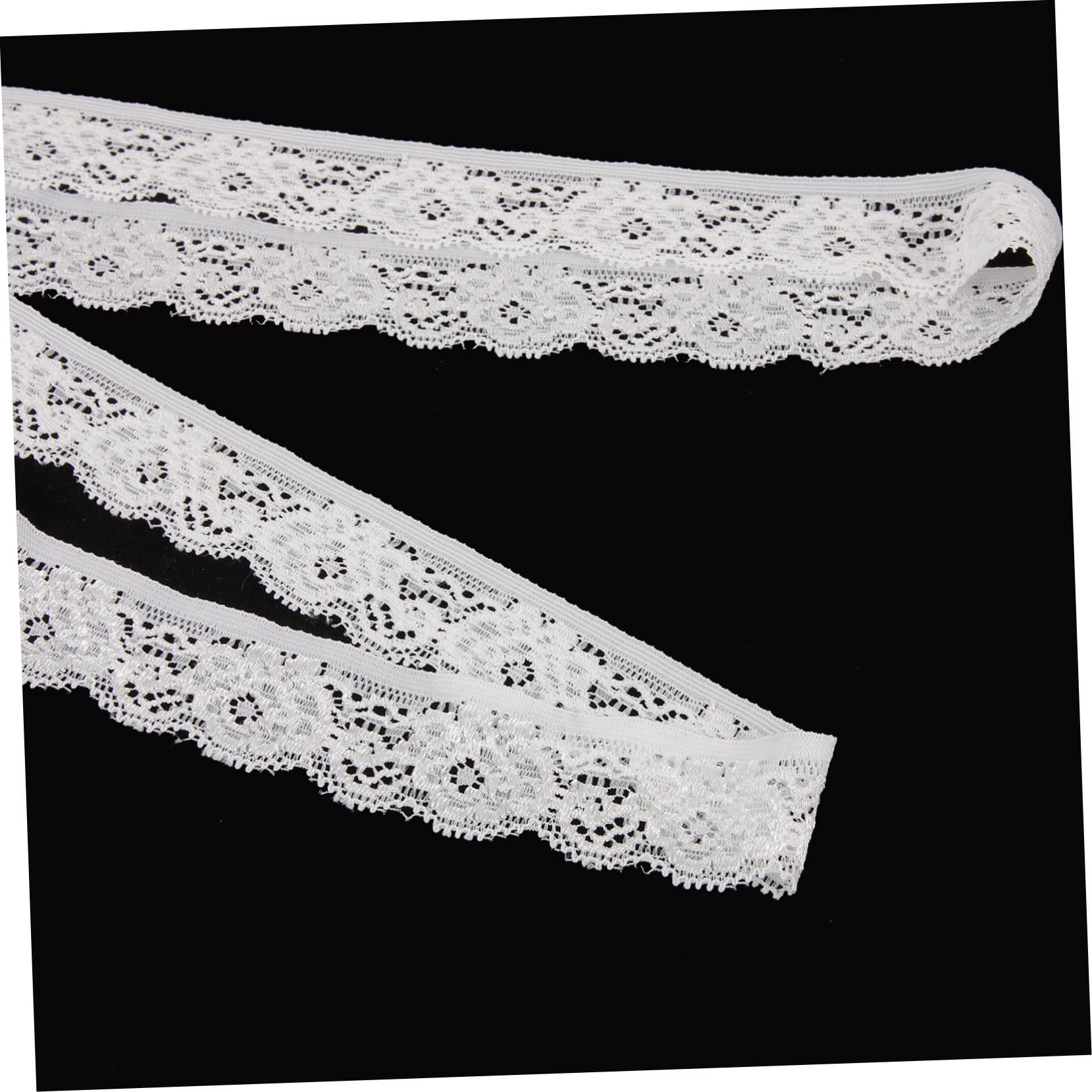 Operitacx 5stücke Spitzenband Elastische Blumenspitze Für Bekleidung Gardinen Und Tischdecken Naturweiß Für Kreative Bastelprojekte Und Modeschmuck
