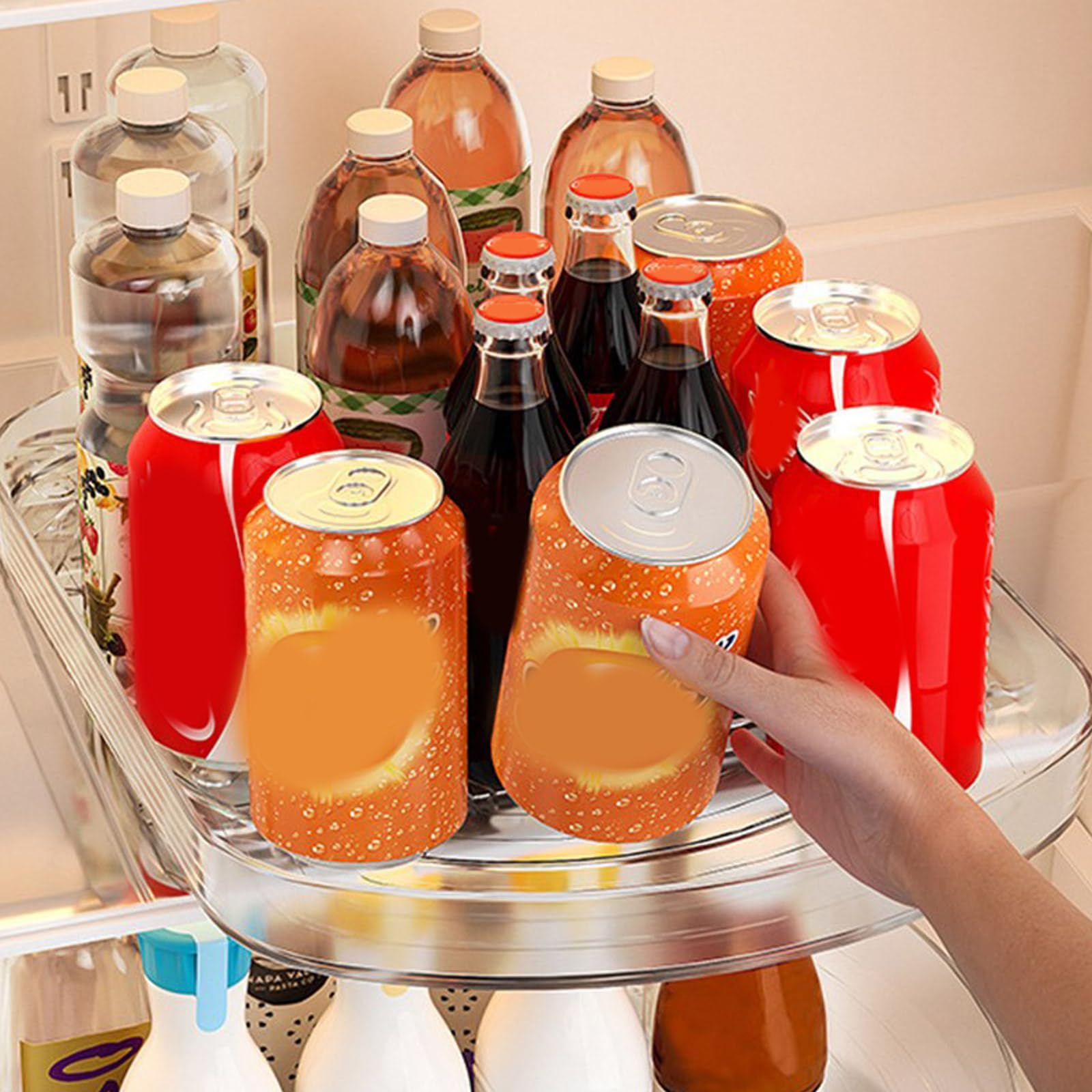 Bandeja giratoria de 360 grados, soporte de almacenamiento para ahorrar espacio, práctico organizador para condimentos y bebidas, capacidad de carga para baño, cocina