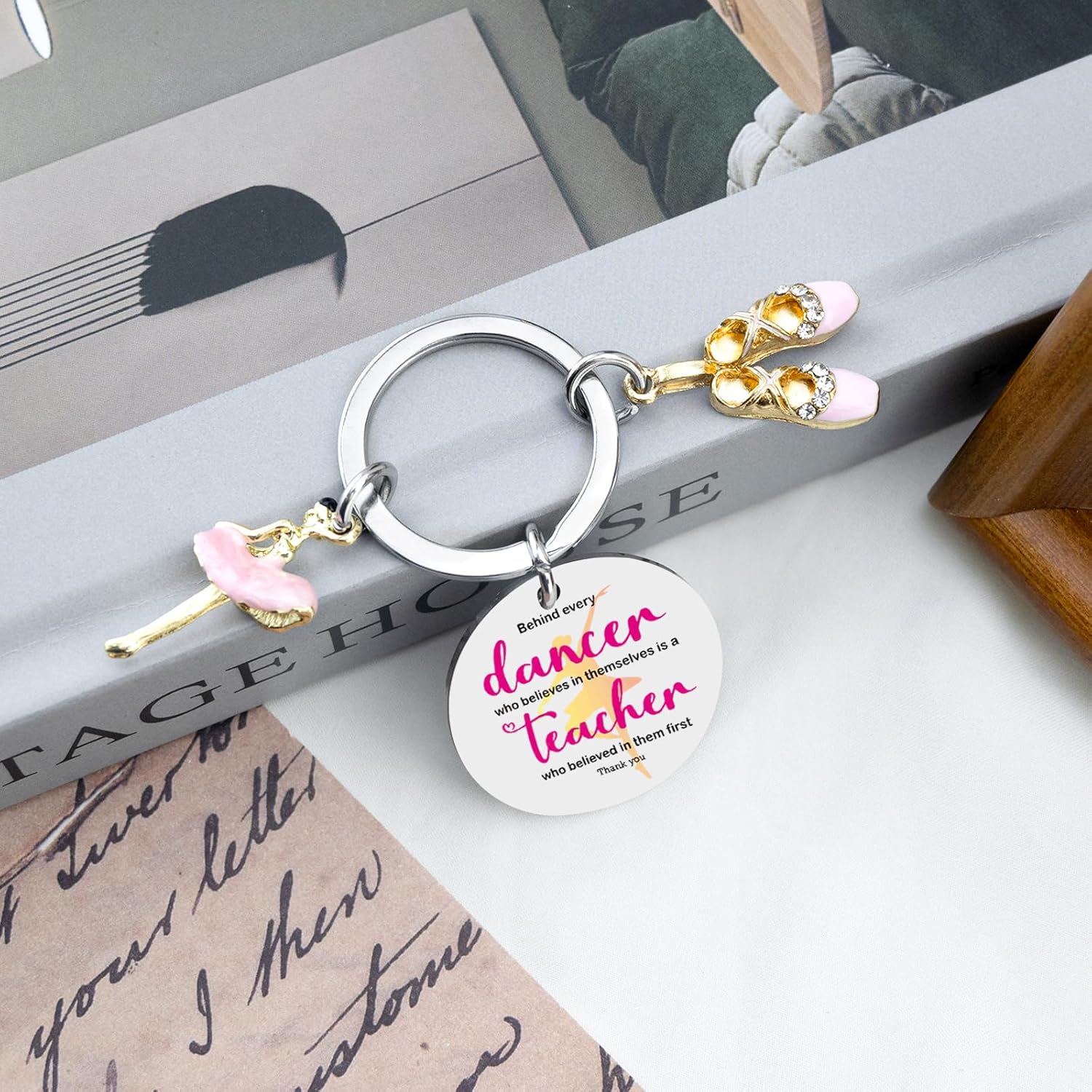 Dance Teacher Gifts Keychain Appreciation Gift for Women Behind Every Dancer Who Believes in Themselves Keychain Dancer Gifts for Female Daughter Sister Best Friend Gift - Image 3