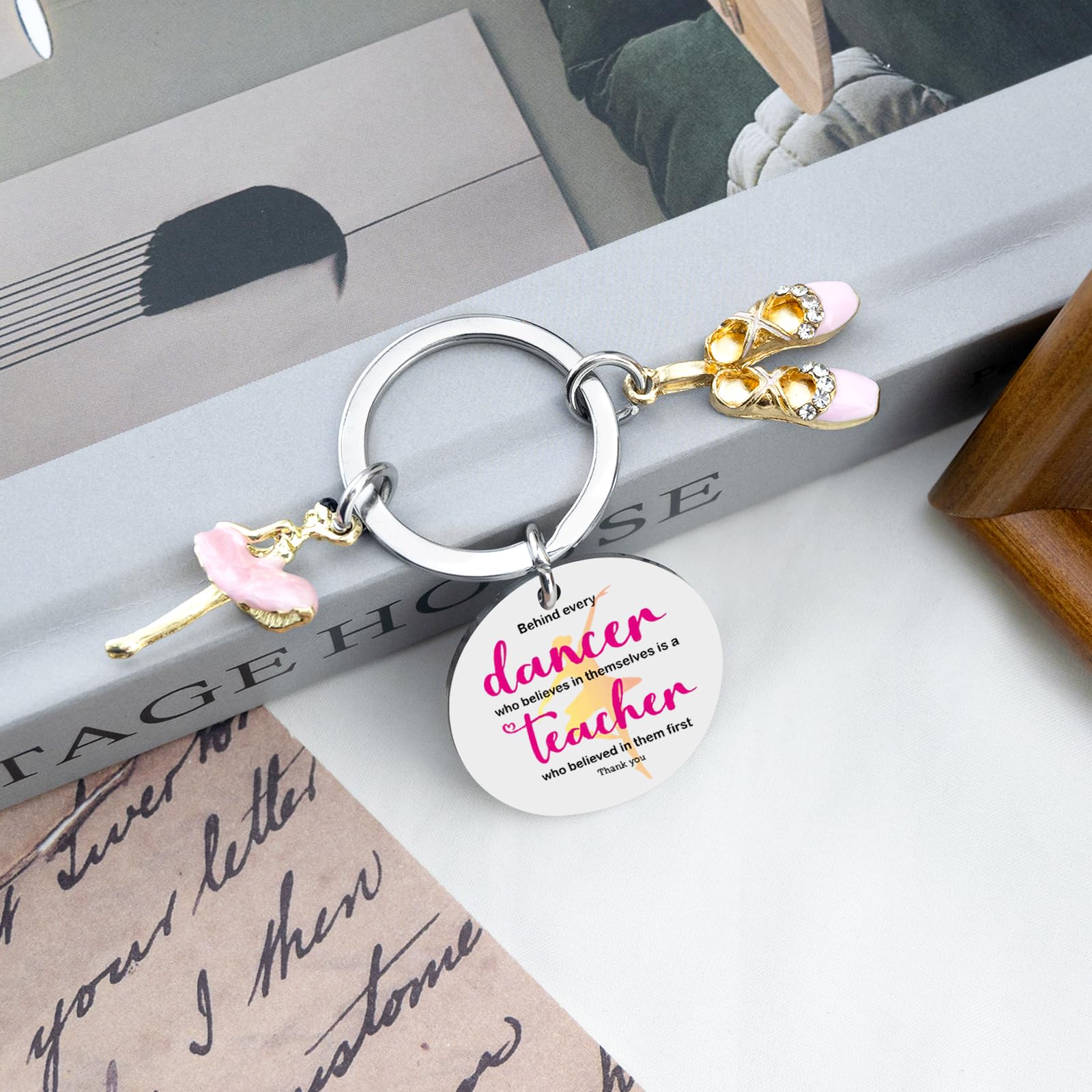 Dance Teacher Gifts Keychain Dance Teachers Appreciation Gifts Recital Gift For Girls Ballet Dancer Stuff Accessories Ballerina Present Behind Every Dancer Who Believes in Themselves Keychain