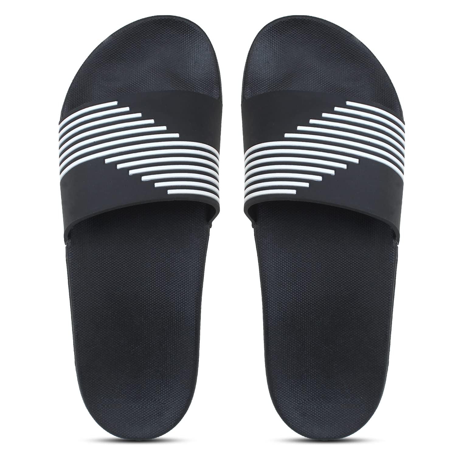 Pampy Angel Breeze Lines Mens Flip Flops Slides Back Open Household Comfortable Slippers Black,8 (UK/India) (B09S6JDSJW) Amazon Price History, Amazon Price Tracker