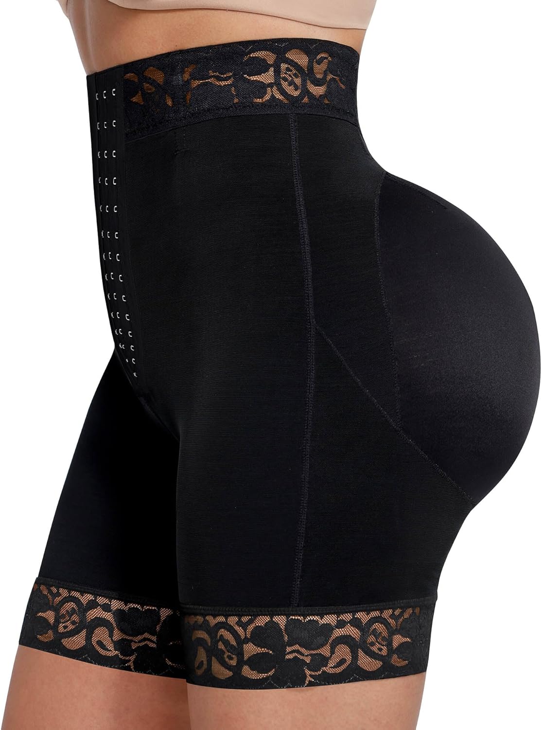 SHAPELLX Butt Lifter Shapewear Tummy Control Shorts For Women Waist Cincher With Hook Zipper Closure Body Shaper Wear