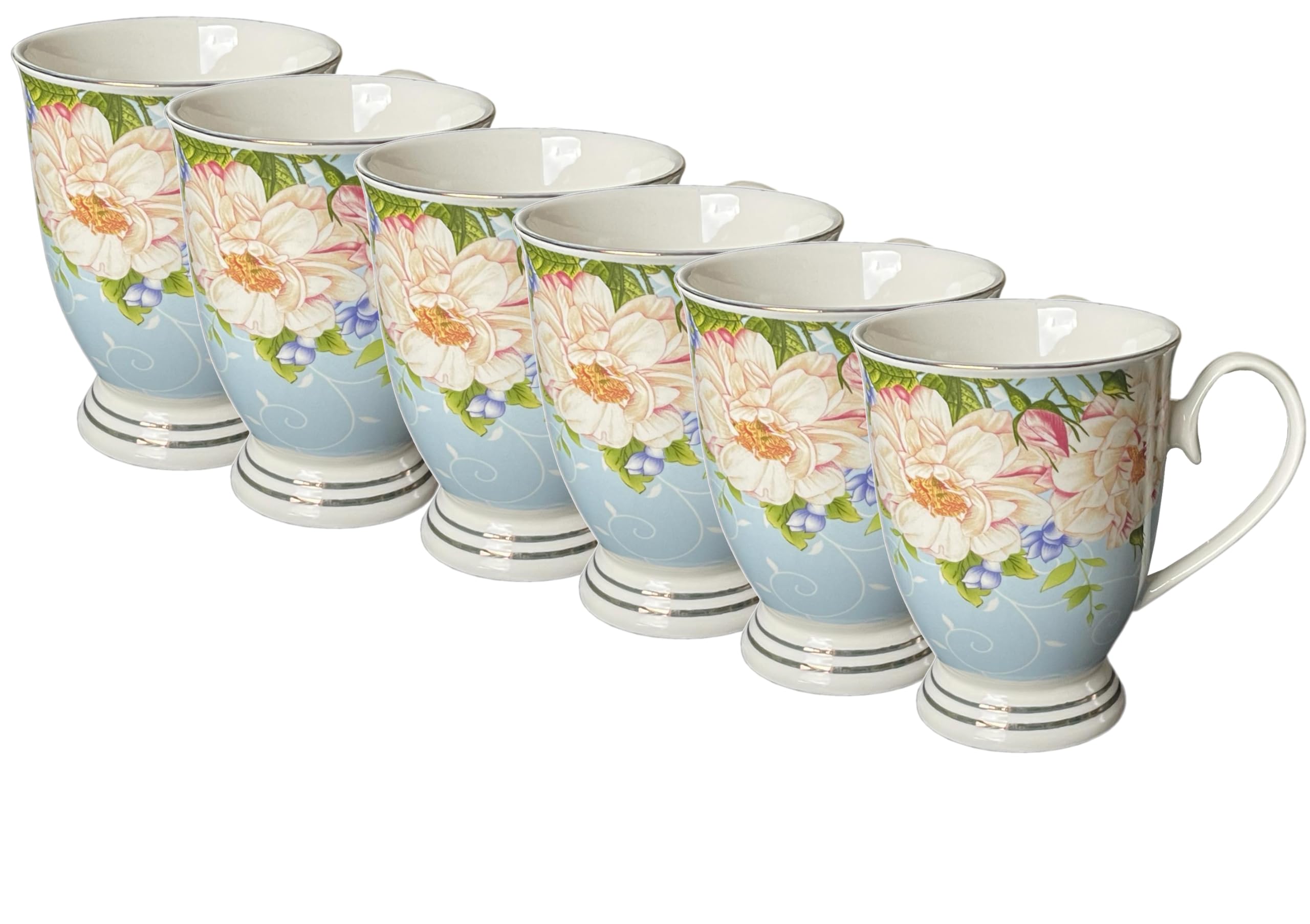 electromax 6 Piece Teacup and Gift Set, Vintage Serving Set for 6 - Image 3