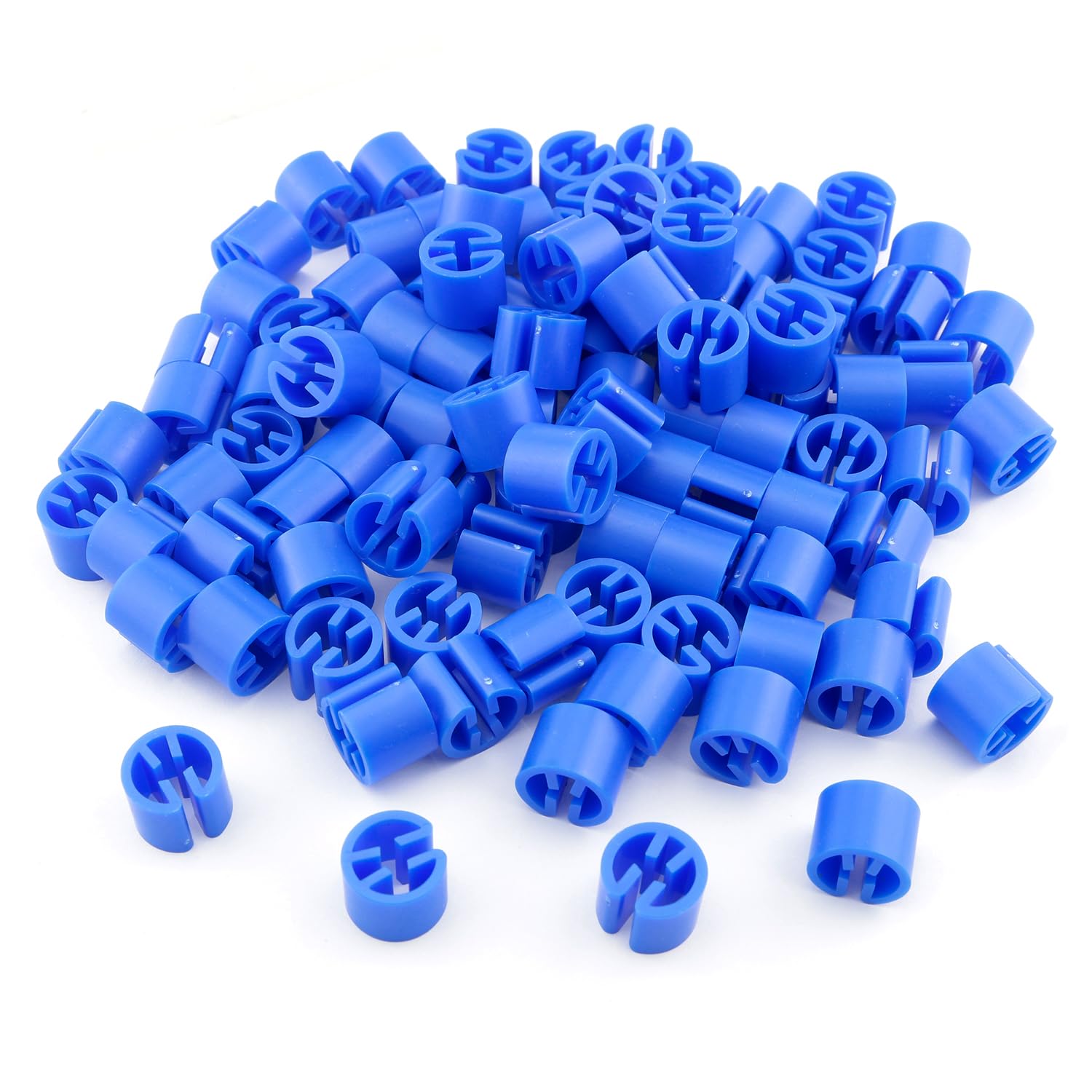ZZHXSM 100PCS Cylinder Shaped Blank Clothing Hanger Marking Clips 12x10mm Dark Blue Color Clothes Hanger Marking Blank Tags Plastic Clothing Accessories Universal Suitable for Most Hangers