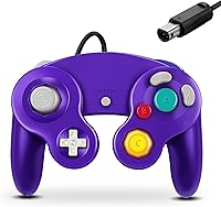 Vista 10 de Controlador FIOTOK Gamecube, controlador clásico con cable para Wii Nintendo Gamecube (Rosa y Morado-Pack de 2)