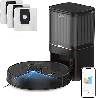 Verefa L11 Pro Robot Vacuum Cleaner with Self Emptying Base, 70 Days Capacity 3000Pa 270min Runtime Lidar Navigation Robotic Vacuum, Alexa Wi-Fi Connected, Perfect for Pet Hair Carpet Hard Floor