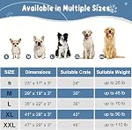 EMPSIGN Matelas de lit de chien réversible (Cool & Chaud), Doublures anti-eau, Couverture lavable en machine, Lit de caisse pour animaux de compagnie pour petits à grands chiens, Rosebud Fleece Grey/Canvas Navy