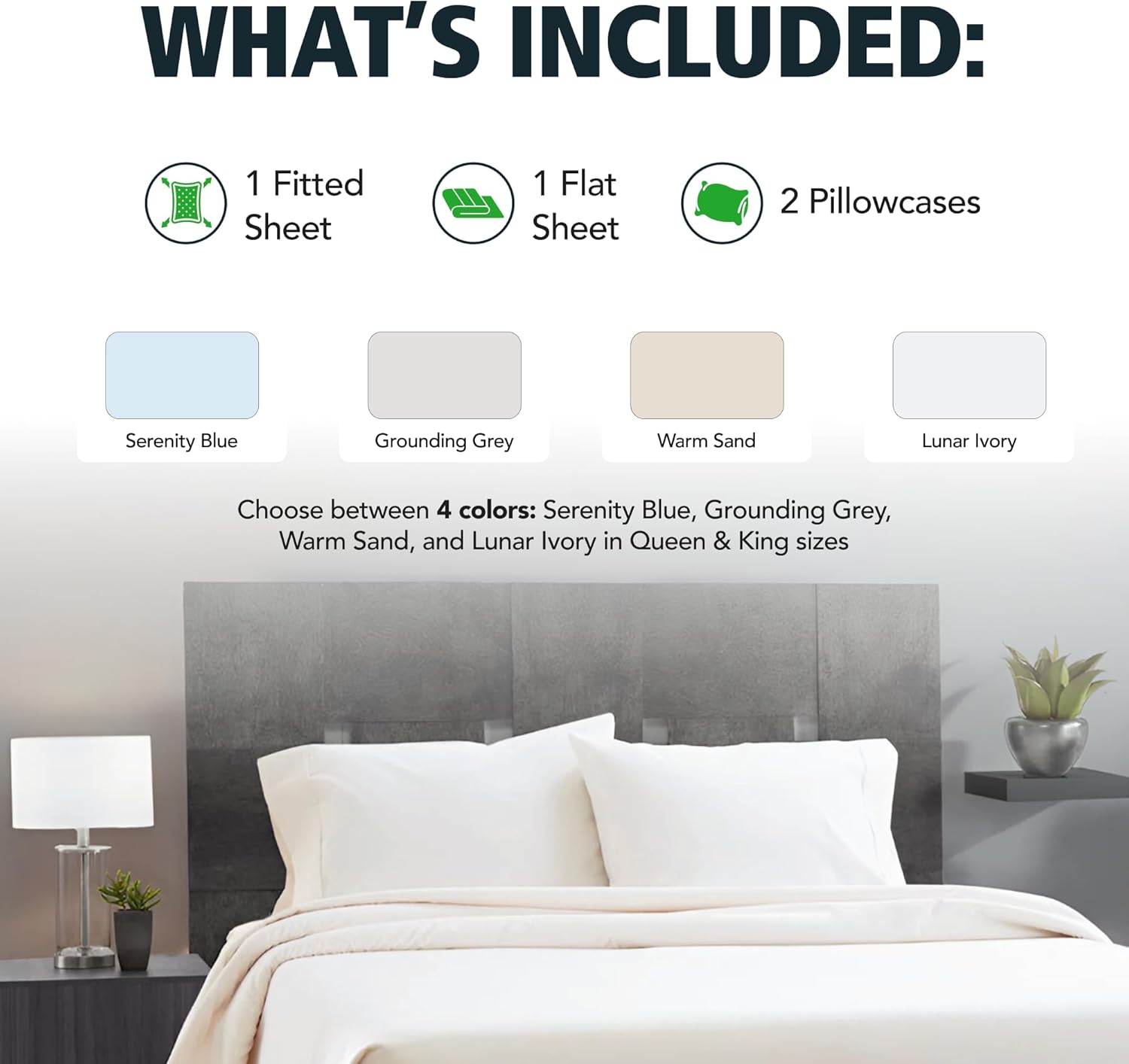 CELLIANT® Infrared Luxury Bed Sheet Set – Soft, Breathable Cotton-CELLIANT Blend with a Cool Touch, Wrinkle & Fade Resistant 400-Thread Count, 15″ Deep Pockets, Made for Restful Sleep, Queen Size - Image 7