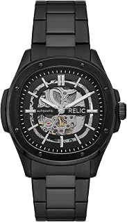 RELIC by Fossil Men's Malcolm Automatic Black Stainless Steel Watch (Model: ZR77350)