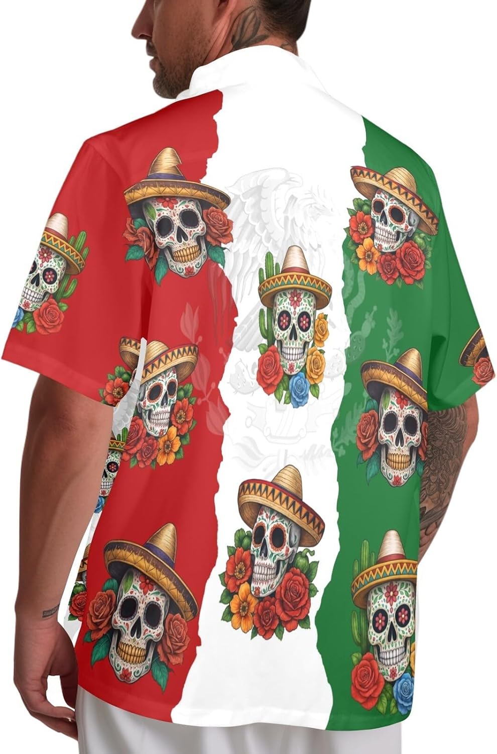 HUGLAZY Halloween Shirt Men Hawaiian Shirt Button Down Short Sleeve Shirts Funny Party Outfit