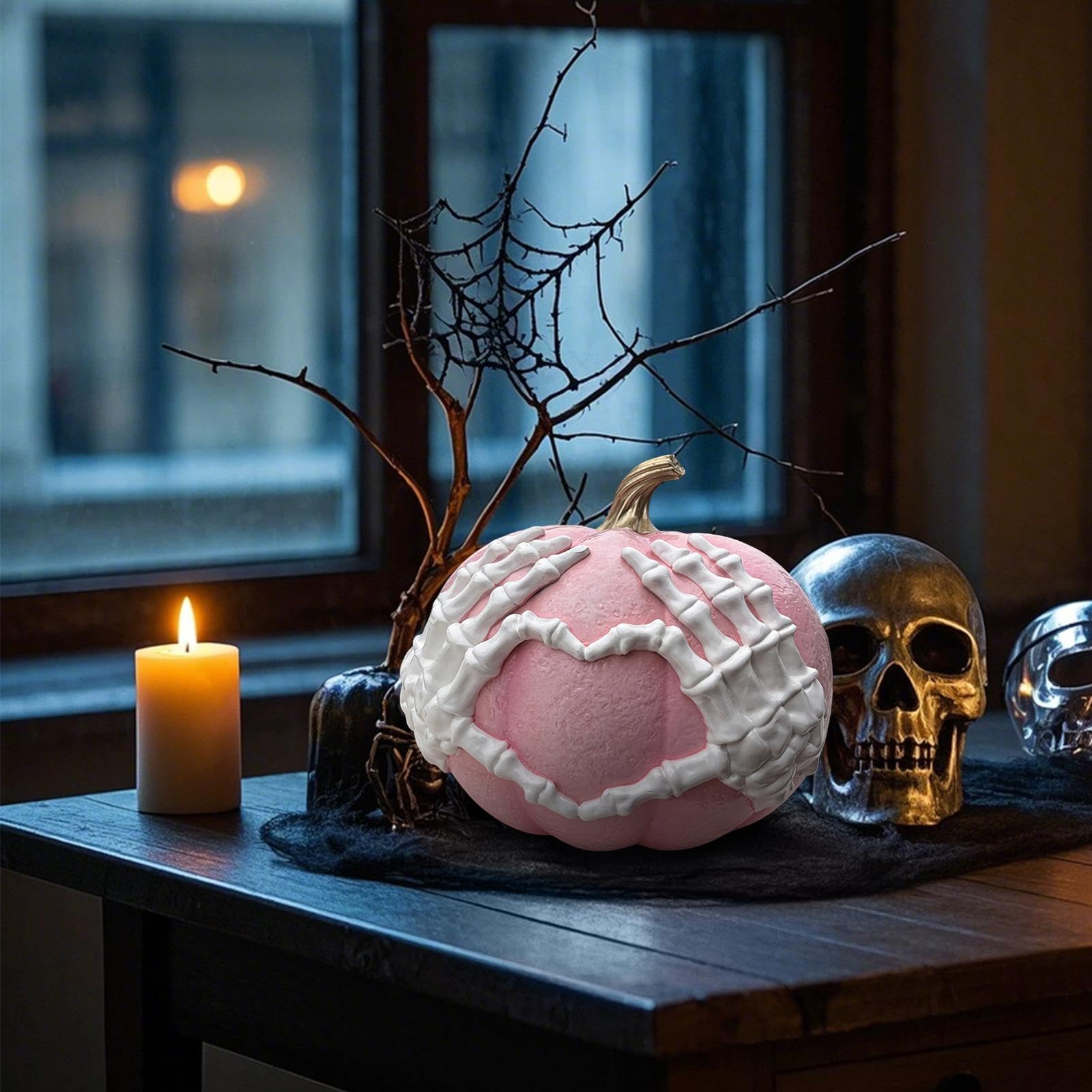 Generisch Künstliche Kürbisse Zur Ative Halloween Skelett-Kürbis Figur