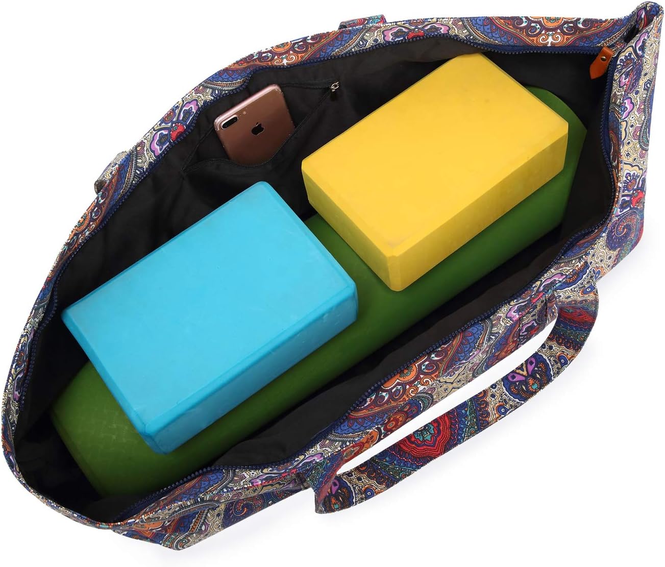 Large Yoga Mat Bag for Women Men, Travel Gym Bag for Pilates Office Beach Workout, Yoga Mat Tote Carrier with Mat Strap for 1/4" 1/2" Thick Exercise Yoga Mat - Image 7