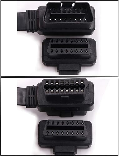 Miniatura 4 de OBD-ii Obd2 16pin macho a hembra extensión cable de diagnóstico extensor 11.8 in 23.6 in 39.4 in (2 en 1 (23.6 in))