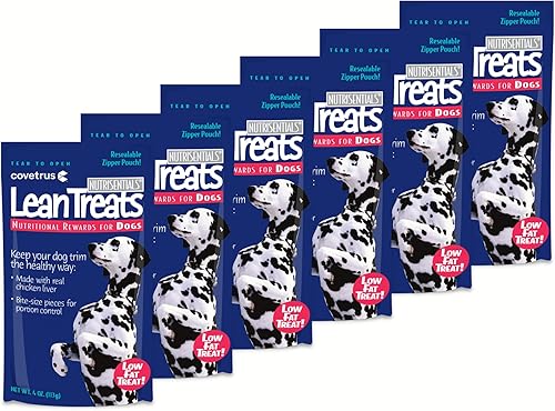 Butler Lean Treats Recompensas nutricionales para perros (paquete de 6), 4 onzaspequeñasmedianas