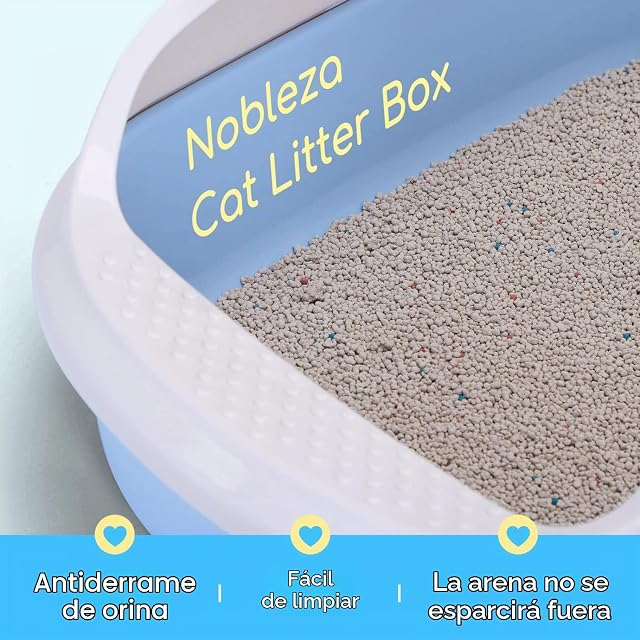 Foto 5 de 7 de Nobleza - Cajas de Arena para Gatos, Aseo Arenero Abierto con Pala para Mascotas Gatos, Bandeja Sanitaria…
