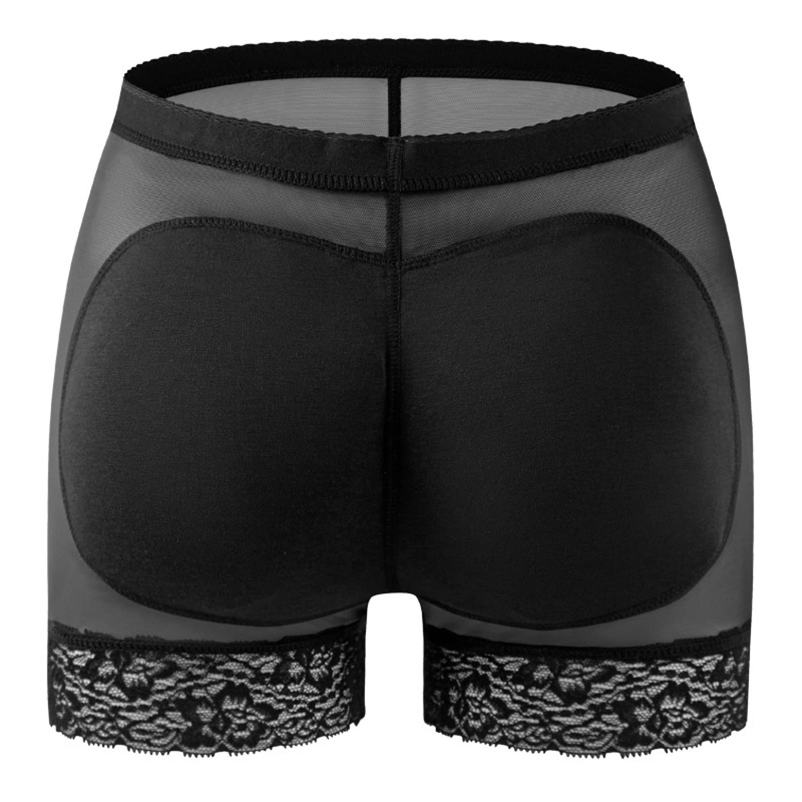 Mutandine Modellanti Imbottite, Modellanti per Glutei, Modellanti per Fianchi, Finti Pantaloncini Push-up, Taglie Forti (Nero L)