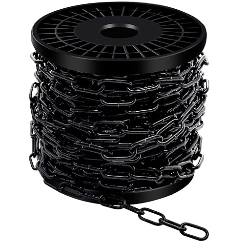 Cadenas colgantes de metal de 50 pies y 18 de pulgada, cadena para accesorios, cadena decorativa, cadena de servicio ligero, cadenas utilitarias