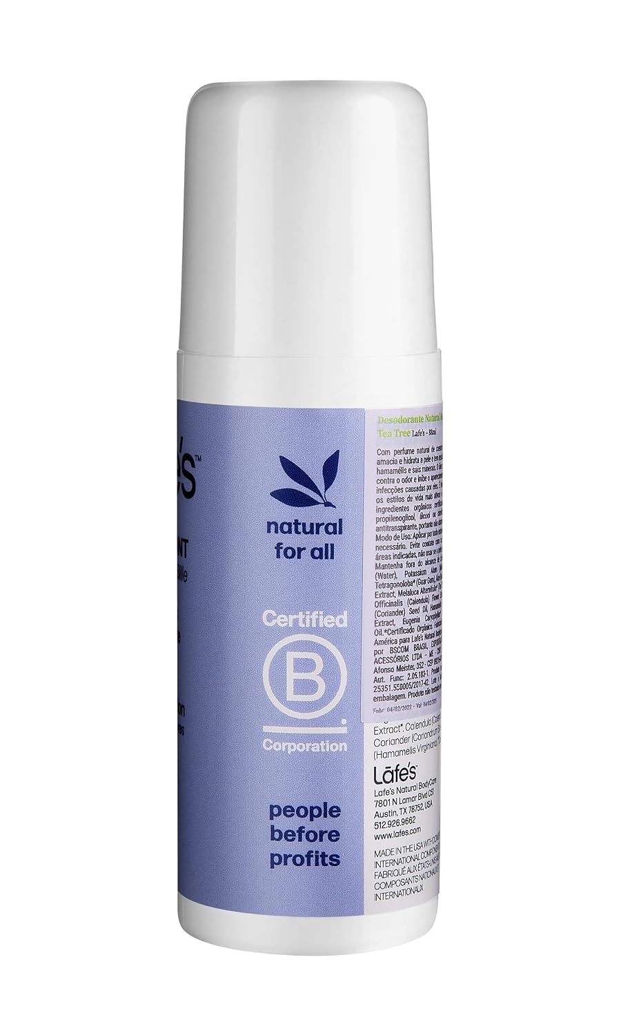 Lafe's Natural Deodorant | 3oz Roll-On Aluminum Free Natural Deodorant for Men & Women | Paraben Free & Baking Soda Free with 24-Hour Protection | Extra Strength image 3