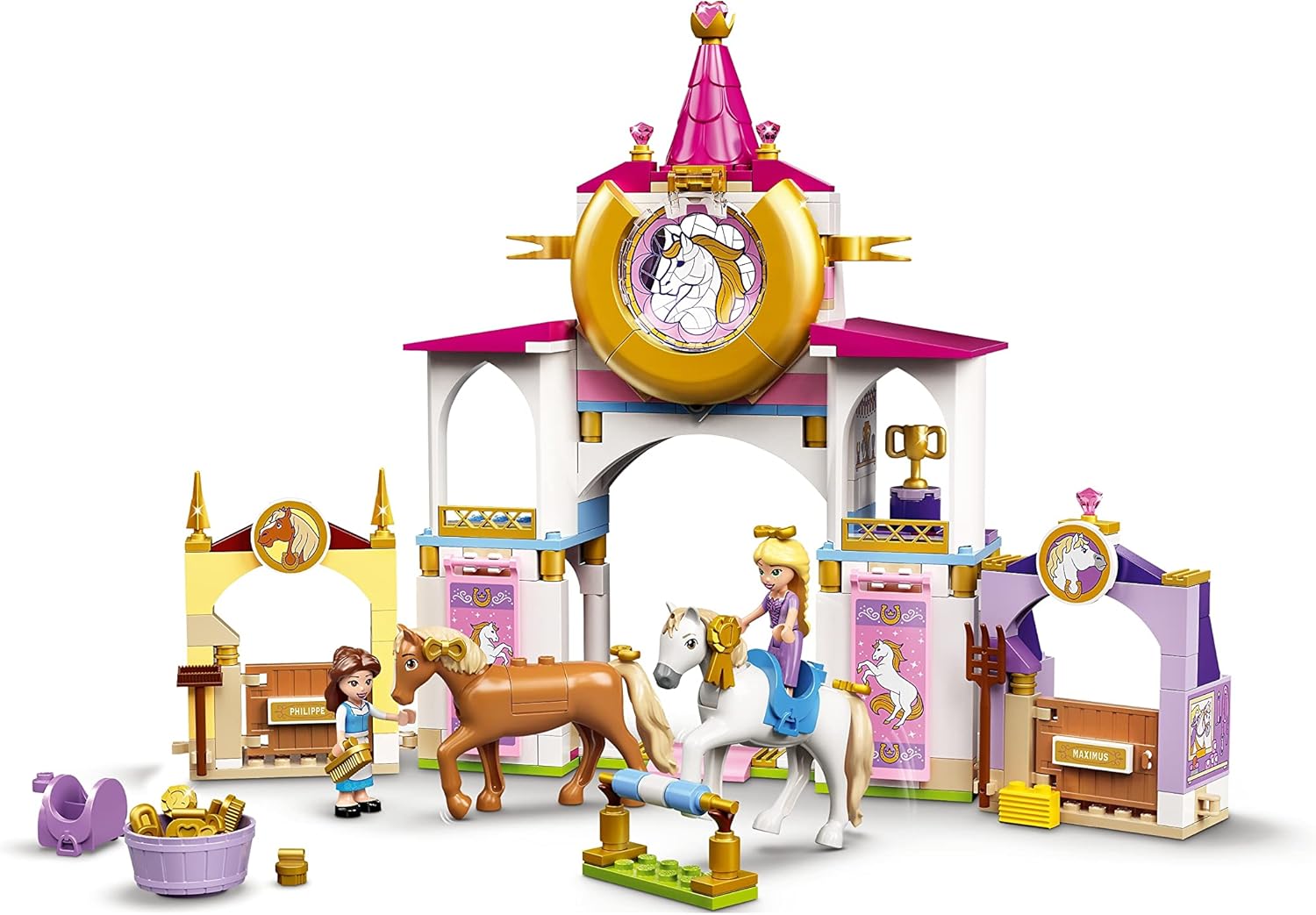 Lіmіtеd Dіѕсоunt LEGO 43195 Disney Princess Belle and Rapunzel's Royal Stables Building Toy for Kids Age 5 Plus with 2 Horse and Mini Doll Figures