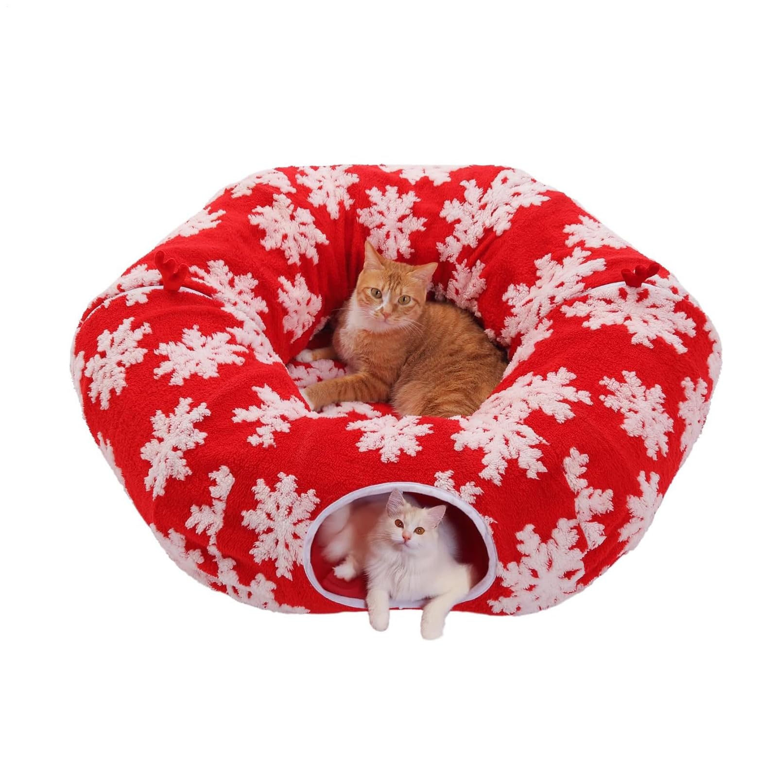 Cama para gatos de túnel suave donut Mimoqk para ejercicio y enriquecimiento